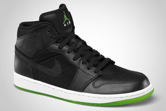 Air Jordan 1 Phat Black Action Green White 1