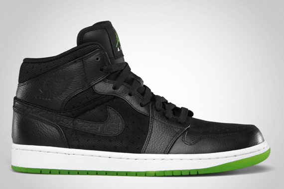 Air Jordan 1 Phat Black Action Green White 3