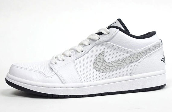 Air Jordan 1 Phat Low White Elephant Swoosh 2