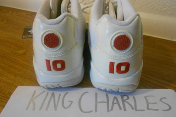 Air Jordan Ix Mike Bibby White Red Game Worn Pe 5