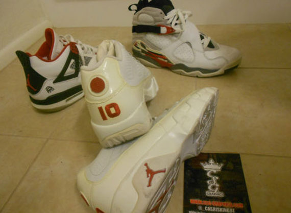 Air Jordan Ix Mike Bibby White Red Game Worn Pe 6