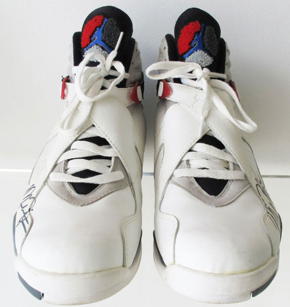 Air Jordan Viii White Black True Red Game Worn Autographed Ebay 2