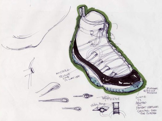 Air Jordan Xi Sketches Tinker Hatfield 1