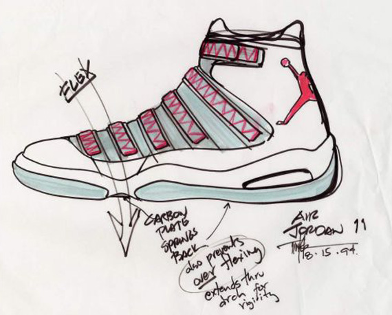 Air Jordan Xi Sketches Tinker Hatfield 2