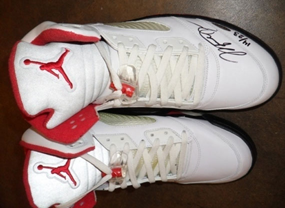 Aj V Autographed White Red 3