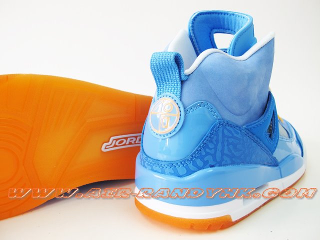 Jordan Spizike Carolina Blue White Orange 1