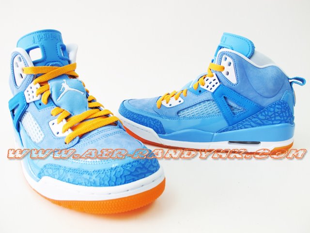 Jordan Spizike Carolina Blue White Orange 4