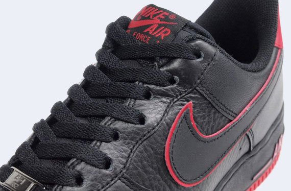 Nike Air Force 1 Black Red 1