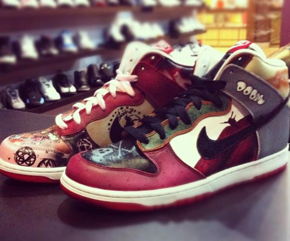 Nike Dunk High Wtf Dunks Customs By Mache 1