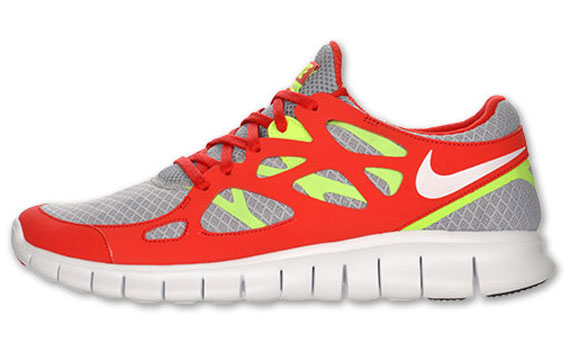 Nike Free Run 2 Wolf Grey University Red Volt 2