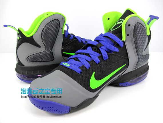 Nike Lebron 9 Gs Grey Volt Purple Black 5