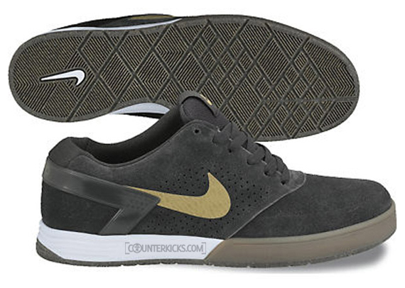 Nike Sb Paul Rodriguez 6 Anthracite White Metallic Gold