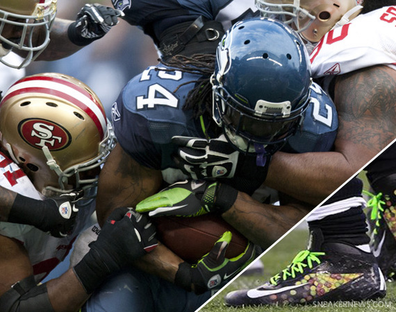 NFL Feet: Marshawn Lynch – Nike Vapor Talon Elite Fuse ‘Skittles’ PE