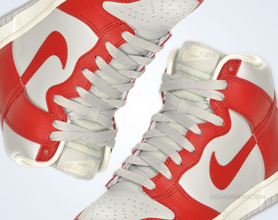 Nike WMNS Dunk High - Red - Grey - White