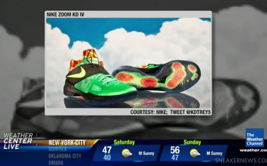 Nike Zoom KD IV ‘Weatherman’ Featured On The Weather Channel