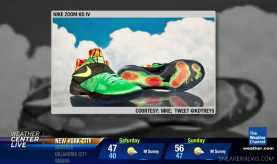 Nike Zoom KD IV ‘Weatherman’ Featured On The Weather Channel