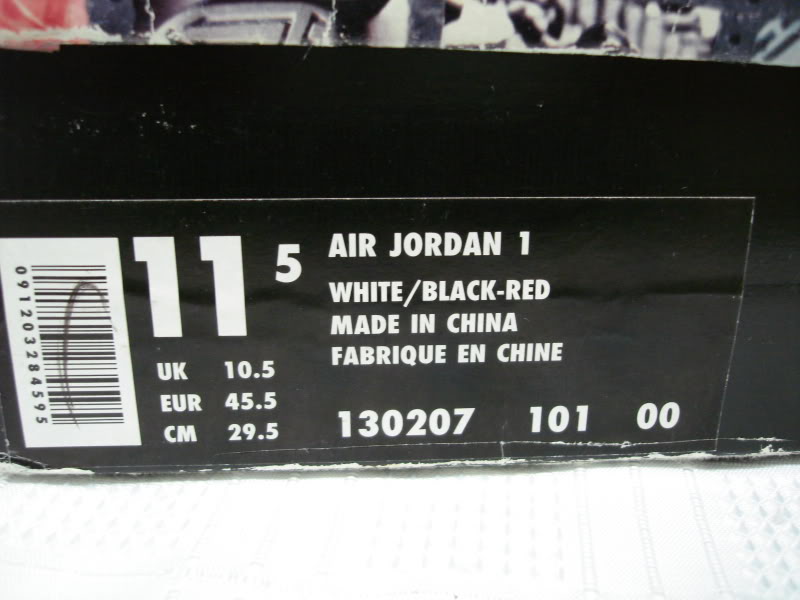 Air Jordan 1 1994 Retro White Black Red Autographed 02