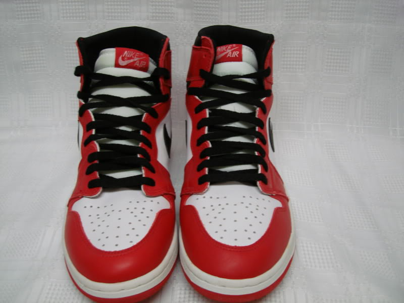 Air Jordan 1 1994 Retro White Black Red Autographed 05