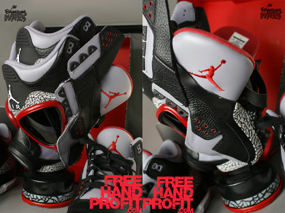 Air Jordan Iii Black Cement Gas Mask 6