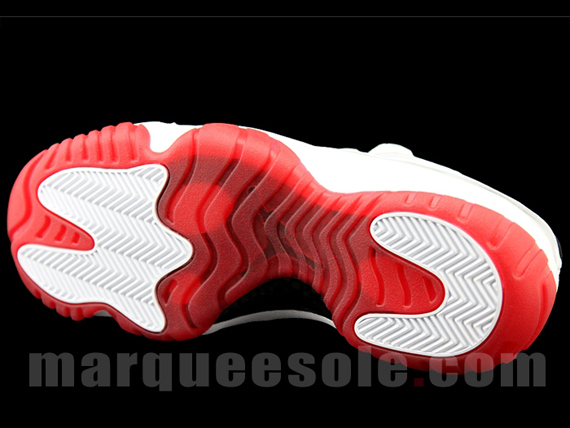 Air Jordan Xi Low White Black Varsity Red Detailed Images 4