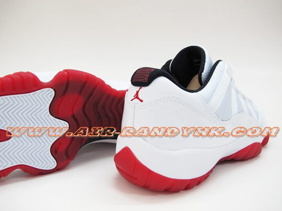 Air Jordan Xi Low White Black Varsity Red New Images 1