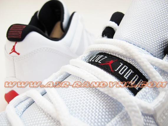 Air Jordan Xi Low White Black Varsity Red New Images 2