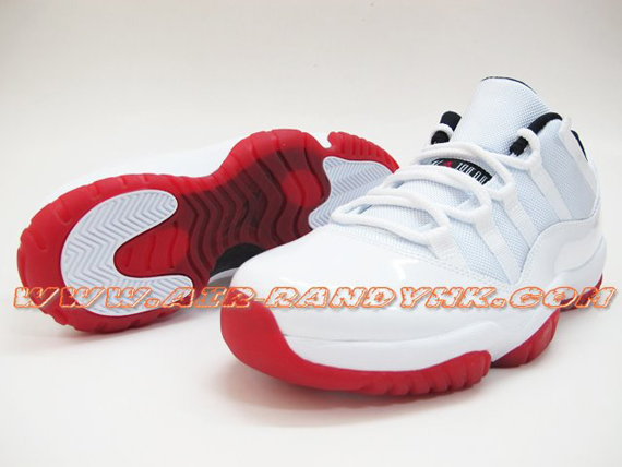 Air Jordan Xi Low White Black Varsity Red New Images 4