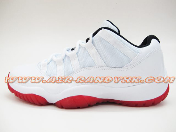 Air Jordan Xi Low White Black Varsity Red New Images 6