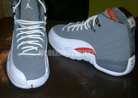 Air Jordan Xii Cool Grey Team Orange New Photos 2