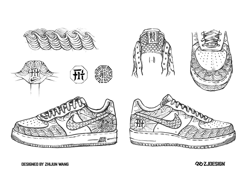 Nike Air Force 1 Low 30th Anniversary Year Of The Dragon Custom 19