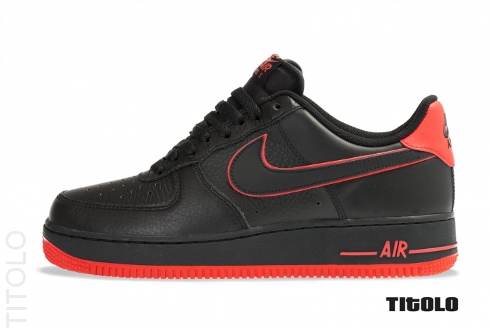 Nike Air Force 1 Low Black Action Red 2