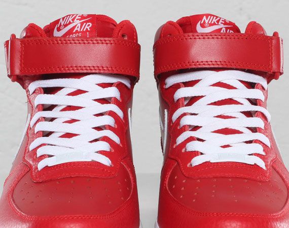 Nike Air Force 1 Mid - Sport Red - White