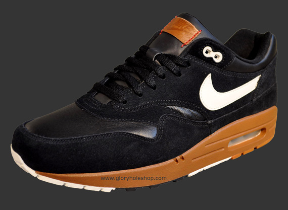 Nike Air Max 1 Prm Leather Black Brown White May 2012 1