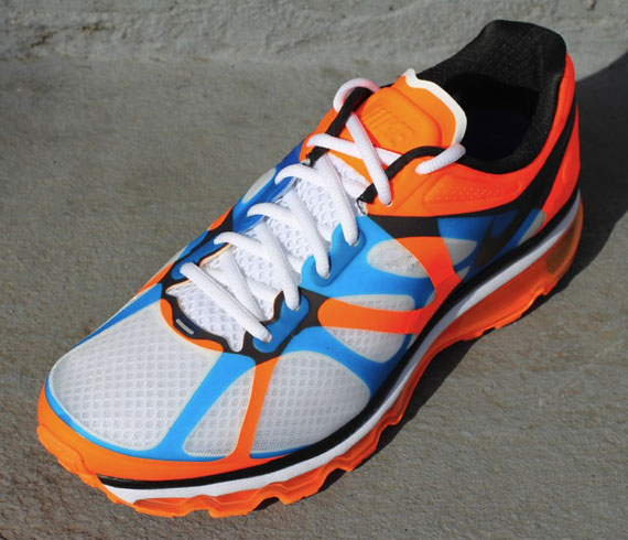 Nike Air Max 2012 White Black Total Orange Bright Blue Oneness 2