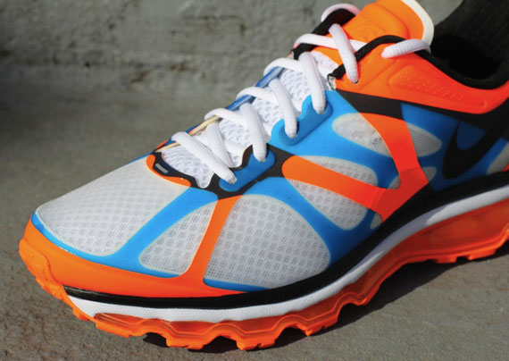 Nike Air Max 2012 White Black Total Orange Bright Blue Oneness 3