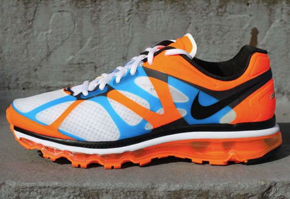 Nike Air Max 2012 White Black Total Orange Bright Blue Oneness 4