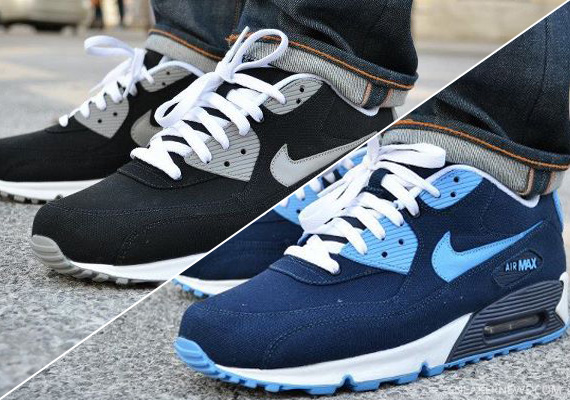 Nike Air Max 90 Canvas - Obsidian + Black