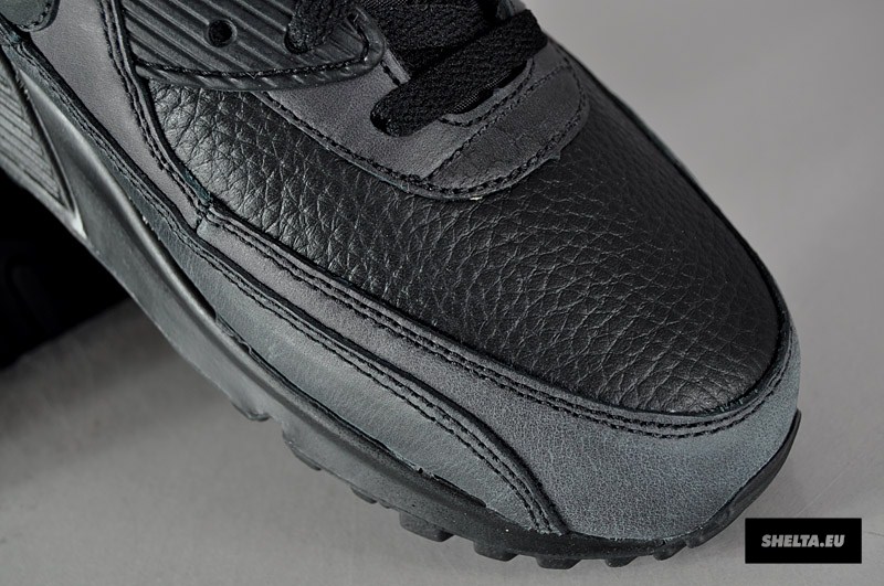 Nike Air Max 90 Premium Black Leather 10