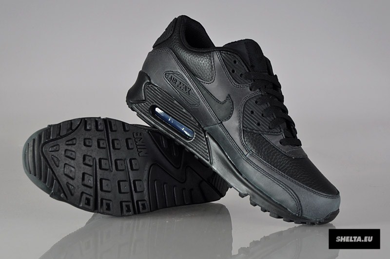 Nike Air Max 90 Premium Black Leather 7
