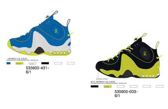 Nike Air Penny II QS – Blue/Atomic Green + Black/Atomic Green