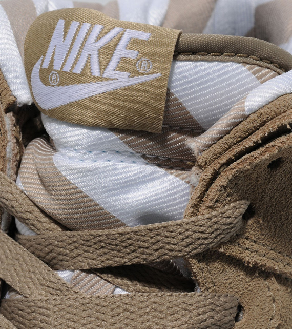 Nike Dunk High Ac Khaki White Suede 2