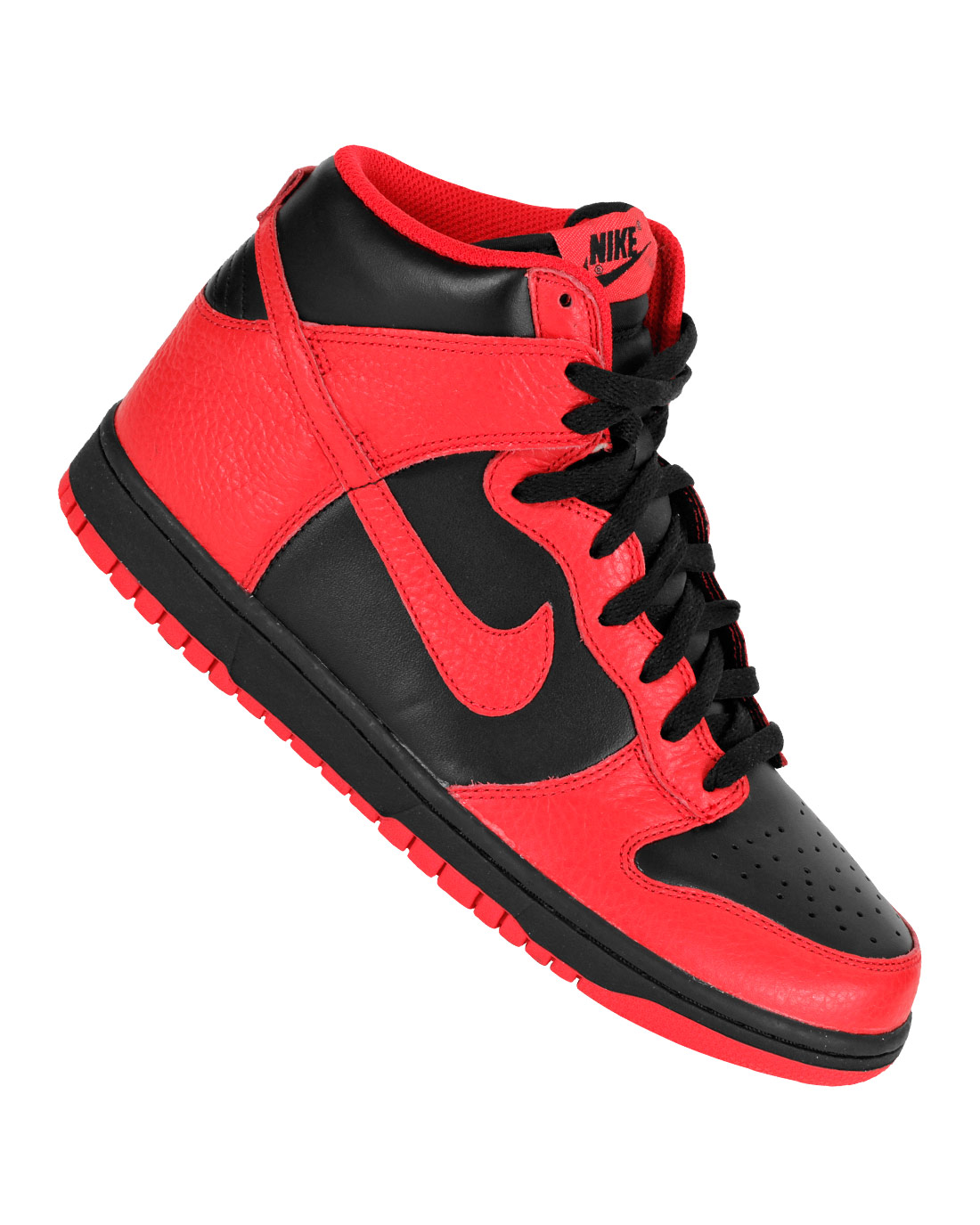 Nike Dunk High Black Action Red 2