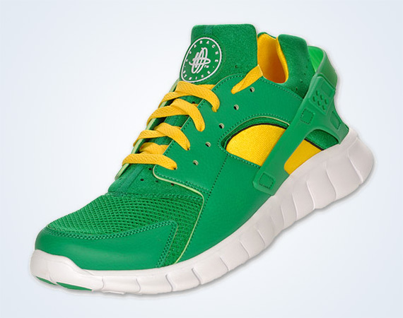 Nike Huarache Free 2012 Court Green White Tour Yellow 1