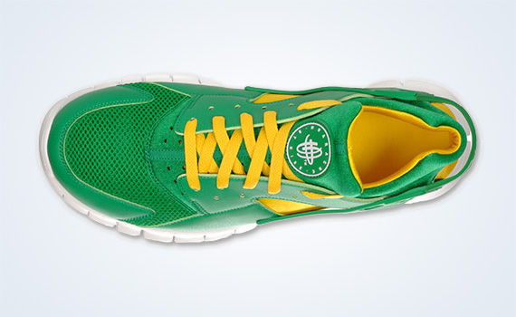 Nike Huarache Free 2012 Court Green White Tour Yellow 2