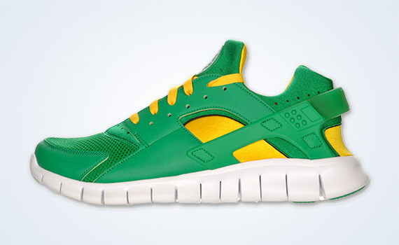 Nike Huarache Free 2012 Court Green White Tour Yellow 4