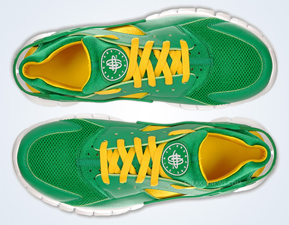 Nike Huarache Free 2012 Court Green White Tour Yellow 8