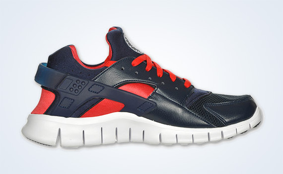 Nike Huarache Free 2012 Obsidian Red Fnl 3