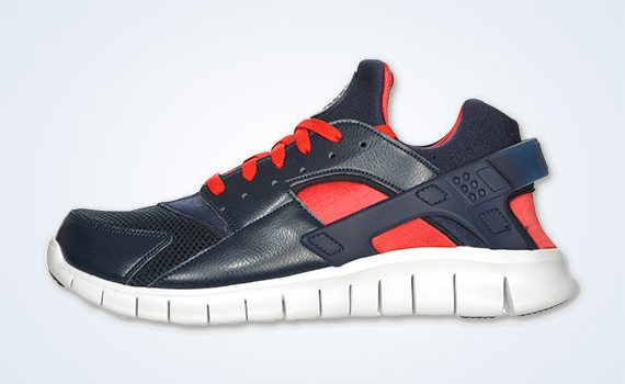 Nike Huarache Free 2012 Obsidian Red Fnl 4