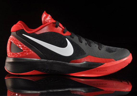 Nike Zoom Hyperdunk 2011 Low Black White Sport Red 2