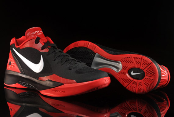 Nike Zoom Hyperdunk 2011 Low Black White Sport Red 6